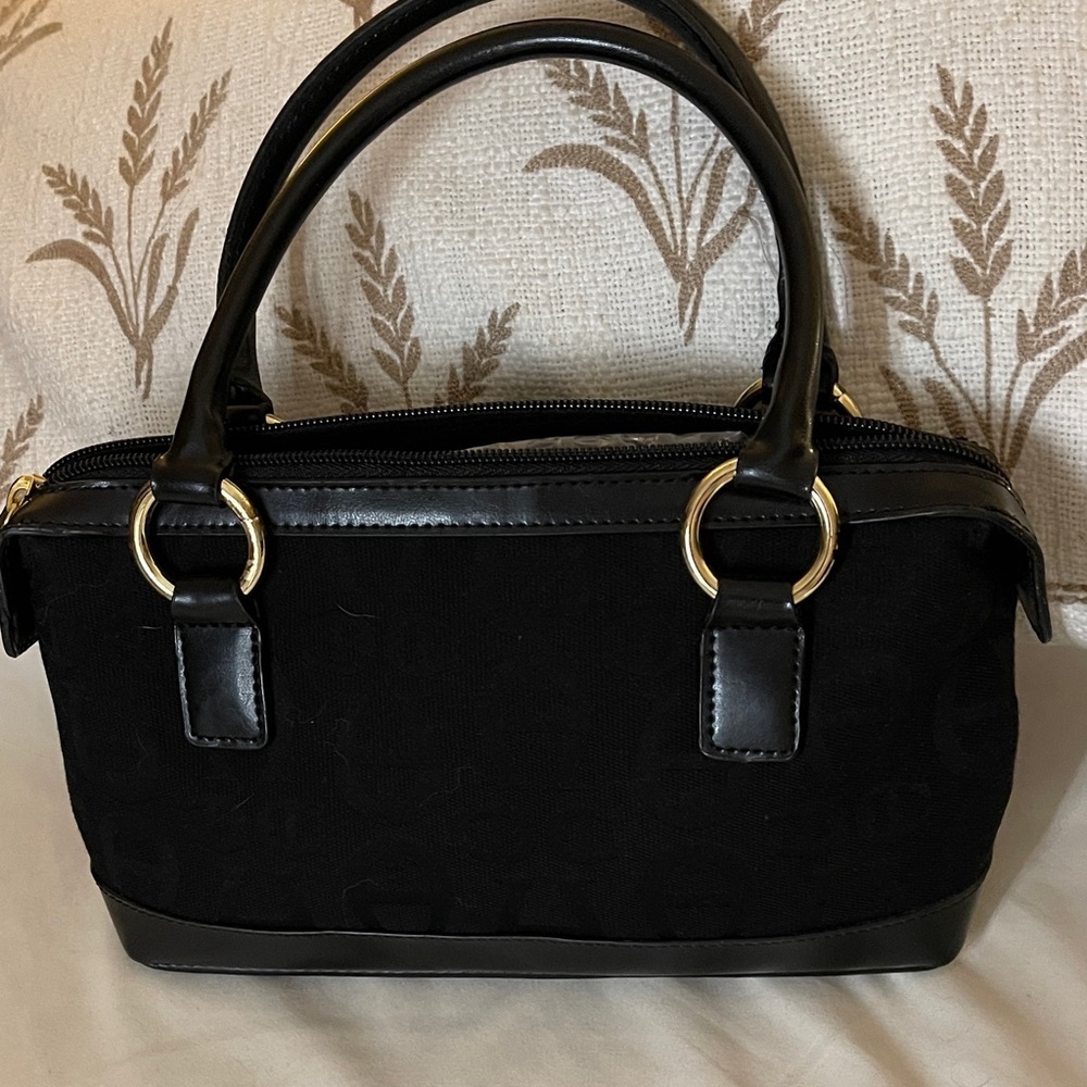 Etienne Aigner Black Mini Bag with Gold Accents